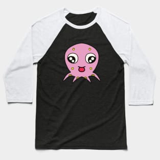 Happy Face Octopus Baseball T-Shirt